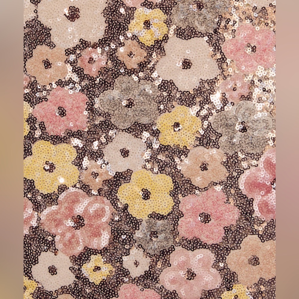 Floral Sequin Square-Neck Maxi Dress - Medium size - Picture 3 of 7